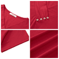 thumbnail image 5 of UVN Blouses for Women Summer Short Sleeve V Neck Button Shirts Dressy Casual Business Tunic Tops, 5 of 8