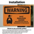 thumbnail image 3 of (2 Pack) Dust Inhalation Hazard OSHA Warning Sign 24 Inch X 18 Inch Vinyl Label Decal Sticker Weather Resistant, UV Protected for Workplace, Business, and Construction Site, Made in the, 3 of 7