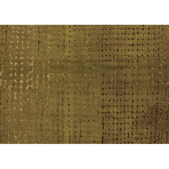 Ahgly Company Indoor Rectangle Abstract Orange Modern Area Rugs, 2' x 3'