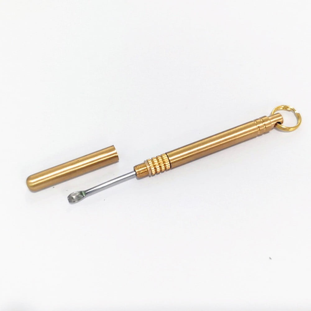 Portable Toothpick Titanium Ear Spoon Keychain Multifunctional Practical 