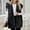Black, variant on Women Lapel Loose Blouse Fashion Loose Denim Waist Coat Sleeveless Vest Button Hooded Detachable Coat Coat for Ladies Long Vests for Ladies Suite Vest for Women Women Light Weight down Jacket Heat