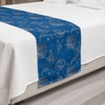 thumbnail image 2 of Magic Moon Bed Runner, Celestial Sun and Moon Night Sky Occult Mystic Depiction, Decorative Accent Bedding Scarf for Hotels Homes and Guestrooms, King, Sea Blue and Warm Taupe, by Ambesonne, 2 of 2