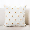 thumbnail image 2 of Funda de almohada bordada, 18x18, diseño Floral Beige, decoración del hogar, funda de almohada bordada con lazo, algodón grueso, 45x45cm, 2 piezas, 2 of 5