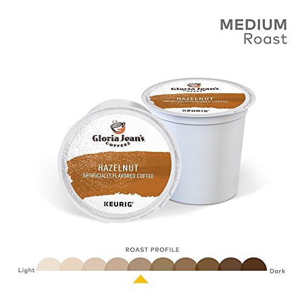 Gloria Jean's Coffees Hazelnut, Single Serve Coffee K-Cup Pod, Flavored Coffee, 24