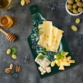 thumbnail image 5 of Hippie Cutting Board, What the World Needs Now is Love Words Lettering Art Circle Grunge Typography, Tempered Glass Cutting and Serving Board, Wine Bottle Shape, Dark Green White, by Ambesonne, 5 of 5