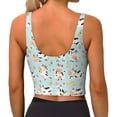 thumbnail image 4 of Goofa Cute Cows Printed Sports Bras for Women, High Impact Running Bra Workout Crop Tank Tops Longline Sports Bra Push up-X-Large, 4 of 9