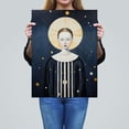 thumbnail image 4 of The Divine Feminine Cosmic Order Interstellar Goddess Blue Orange Sci-Fi Oil Painting Large Wall Art Poster Print Thick Paper 18X24 Inch, 4 of 5