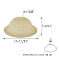 thumbnail image 3 of Aspen Creative 23095-01 Amber Transitional Style Replacement Torchiere Glass Shade, 6" high x 15-3/4" diameter, 3 of 5