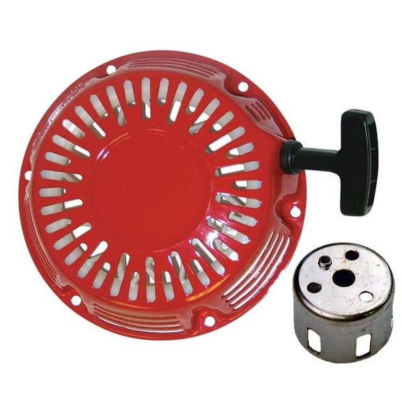 Fits Honda GX270 Recoil Starter Red Cover Pull Rope W/ Free Hub Engine Generator
