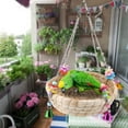 thumbnail image 4 of Bird Parrot Toy,Parrot Bird Nest,Hand Woven Straw Nest Bed Swing,Swing for Birds,Perched Parrot, 4 of 5