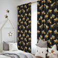 thumbnail image 5 of Blackout Kids Curtains,Cartoon Construction Vehicles Trucks Black Pattern Childrens Insulated Curtains Set Of 2,Bedroom Essentials,Toddler Room Decor 52"x84", 5 of 5