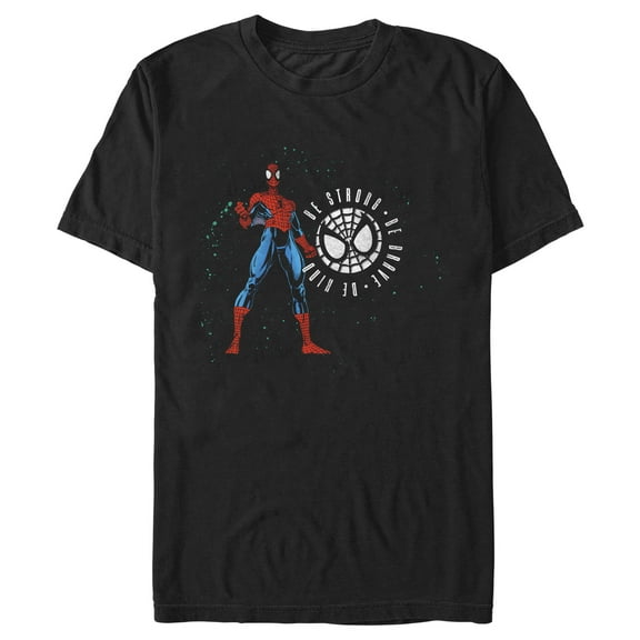 Men's Spider-Man Distressed Be Strong Be Brave Graphic T-Shirt