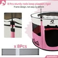 thumbnail image 6 of LAKWAR Dog Playpen for Dogs & Cats,Foldable Pet Play Pen for Cat, Puppies, Rabbits, Chickens，Pink, 6 of 7