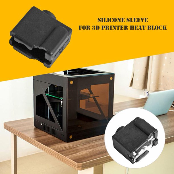 Impresora 3D Volcano V2 Calentador Bloque Extrusor Calcetín de aislamiento de silicona (Negro
