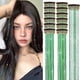 thumbnail image 1 of Kit de 12 piezas de oropel con purpurina para el cabello: extensiones resistentes al calor para fiestas de festivales (verde),, 1 of 5