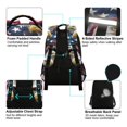thumbnail image 4 of FORMRS Kids School Backpack Elementary Student Unisex Travel Bookbag with Reflective Stripes, American Eagle Pattern, 4 of 7