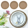 Lotpreco Burlap Round Braided Placemats Set of 4 for Dining Tables 15