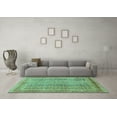 thumbnail image 3 of Ahgly Company Indoor Rectangle Abstract Turquoise Blue Modern Area Rugs, 2' x 4', 3 of 4