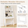 thumbnail image 4 of Costway Home Office Ladder Desk Wall-Leaning Laptop Workstation with Storage Shelves White, 4 of 10