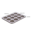 thumbnail image 4 of 40°C To 230°C Bakeware, Cake  Cupcake Pan, 12-Cup Kitchen For Home Gold, 4 of 8