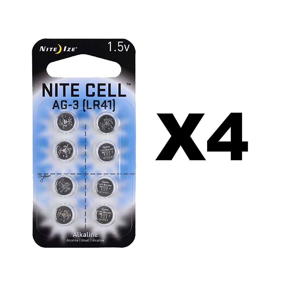Nite Cell AG3 LR41 Replacement Alkaline Batteries (4Pack of 8), 8