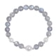 thumbnail image 1 of Pulsera de plata 925 con piedra lunar gris y perla sintética para mujer, 1 of 2