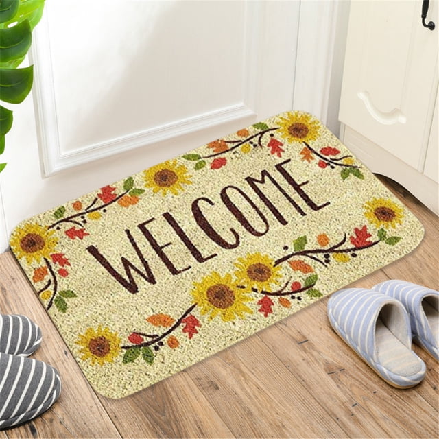 Up to 65% Off SMihono Rectangle Non-Slip Door Mat Bedroom Kitchen Entrance Print Floor Mat Doormats
