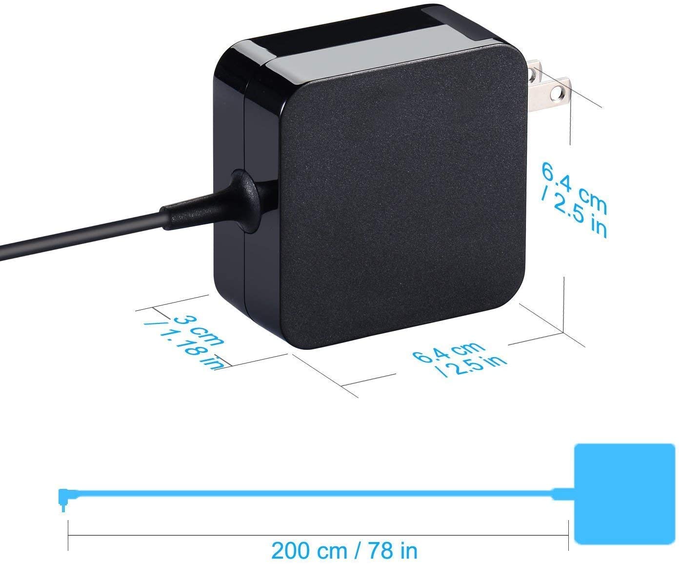 Portable Laptop Power AC Adapter 19V 2.37A 45W Charger for Asus X541