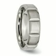 thumbnail image 4 of Titanium 6mm Grooved Satin and Polished Band Ring 7.5 Size, 4 of 6