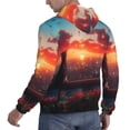 thumbnail image 6 of Goofa Cat Watching City Sunset for Men's Hooded Sweatshirt - Lightweight Pullover Hoodie with Kangaroo Pocket, Perfect for Everyday Wear-Medium, 6 of 7