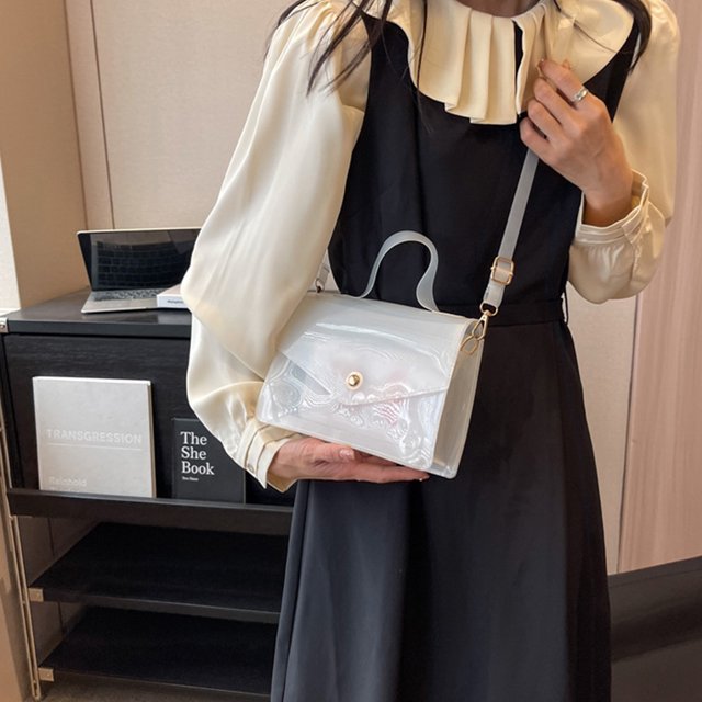 Bolsa De Hombro Bolsa Mujer Claro Crossbody Casual Transparente PVC Señoras Bolsas Monedero Blanco Ndcxsfigh Para Estrenar