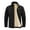 Black, variant on Male Thickened Lamb Wool Stand Up Collar Cardigan Casual Jacket Jacket