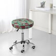thumbnail image 5 of flower skull_A Round Bar Stool Seat Covers, Elastic Round Chair Cover Stool Seat Slipcover Bar Stool Cushions Round Pad for 12-14 inch, 5 of 5