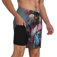 thumbnail image 2 of Balery Lady Duck Bañador para hombre, shorts de playa de secado rápido con entrepierna y forro de compresión-Medium, 2 of 6