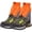 Orange, variant on YAHHU Waterproof Leg Gaiters for Hiking Climbing Snow Trekking, Silicon Coated Nylon Ultralight Breathable Shoe Boot Cover Guards, Black, One Size [cite: 9, 10]