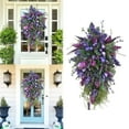 thumbnail image 2 of Spring Summer Front Door Teardrop Wreath Artificial Floral Wreath For Home Decor Spring Floral Door Wreath For All Seasons Home Decoration For Wall Door And Outside, 2 of 9