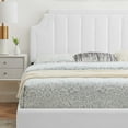 thumbnail image 5 of Platform Bed Frame, Queen Size, Velvet, White, Modern Contemporary Urban Design, Bedroom Master Guest Suite, 5 of 10