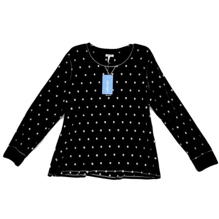 - Jockey Women's Sleepwear Micro Fleece Sleep Henley T-Shirt Polka Dot JO5862