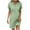 Light Green1400, variant on VNKIDY Classic Women Dresses V Neck Solid Color Pullover Comfortable Casual Button Down Dress Summer Autumn