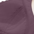 thumbnail image 4 of Bra - Comfortable Front Button Wireless Shaping Bra, No Underwire Front Closure Bras for Older Women Light Purple 56, 4 of 4