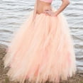 thumbnail image 4 of vigerkar Women Long Maxi Tutu Tulle Skirt Ballet Prom Party Layered Mesh A-Line Skirt Hot Pink, One Size, 4 of 4