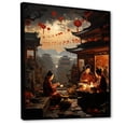 thumbnail image 2 of Designart "Ancient Dynasty Landscape III" People Framed Wall Art - Global Yellow China Art Living Room Framed Canvas Art, 2 of 6