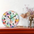 thumbnail image 2 of Yayeee 10" Wall Clock Battery Operated Quartz Round Silent Non-Ticking Home Decor, Abstract Geometric, 2 of 6