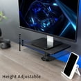 thumbnail image 5 of VIVO Black Universal Clamp-on Ergonomic Computer Monitor Laptop Riser Desk Stand, 5 of 9