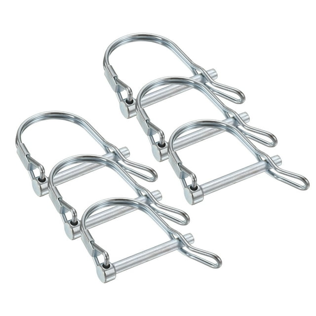 Uxcell 6 Pcs Pasadores de Acoplador de Remolque, 3/16" x 1.6" Pasador de Seguridad de Resorte