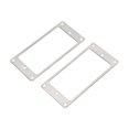 thumbnail image 3 of MERIGLARE 2 Pieces Humbucker Pickup Ring Bridge Pickup Accessory Pickup Frame Mounting Silver, 3 of 9
