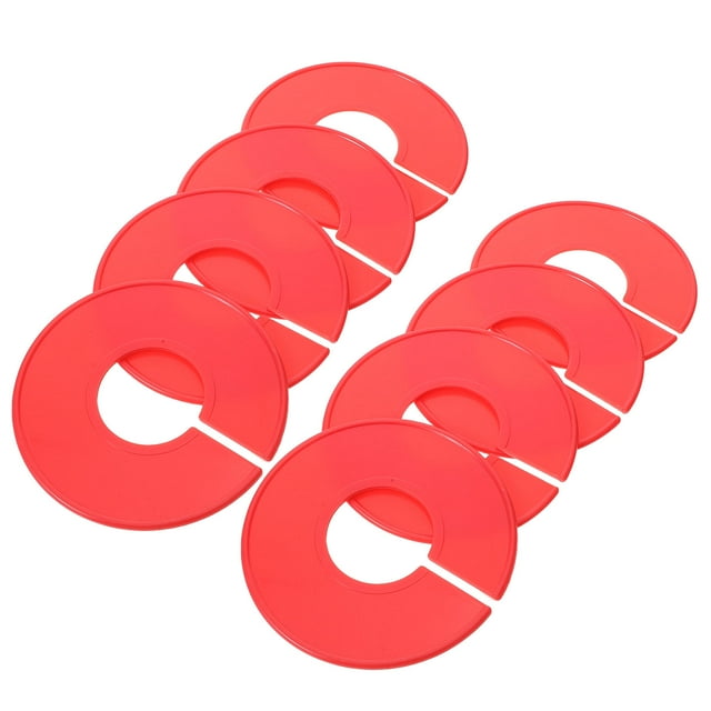 GAXIRE 20 Pcs Séparateurs Ronds en Plastique Rouges pour Tringle à Vêtements pour Organisation et Présentation de Placard