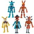 thumbnail image 1 of 5PC FNAF Five Nights At Freddys Action Figures Toy Security Breach Series Glamrock Foxy PVC Doll For Kid Gift,5.5 pulgadas, 1 of 6
