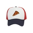 thumbnail image 1 of Adult Men's Pepperoni Pizza Slice Rope Foam Trucker Hat, White/Red/Navy, 1 of 2