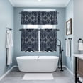 thumbnail image 4 of Ethnic Retro Kitchen Curtains Valances and Tiers Set of 3 Abstract Geometric Texture Blue Tier Curtains and Valance with Rod Pocket for Small Windows, 27.5"x36", 4 of 9
